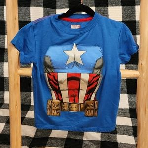 Boys Captain America Marvel t- shirt shirt size 4T
